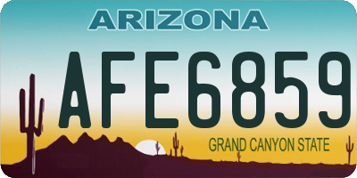 AZ license plate AFE6859