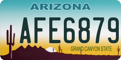 AZ license plate AFE6879