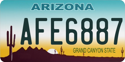 AZ license plate AFE6887