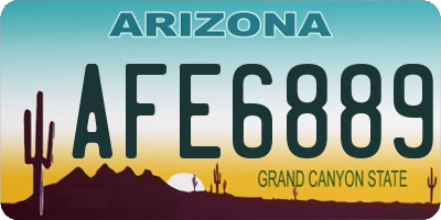 AZ license plate AFE6889