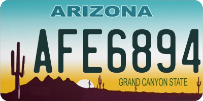 AZ license plate AFE6894