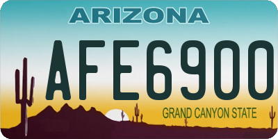 AZ license plate AFE6900