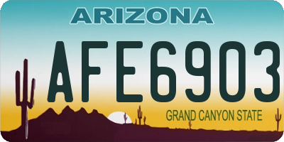 AZ license plate AFE6903