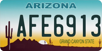 AZ license plate AFE6913