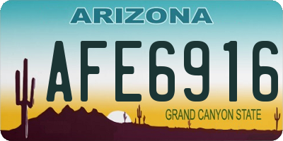 AZ license plate AFE6916