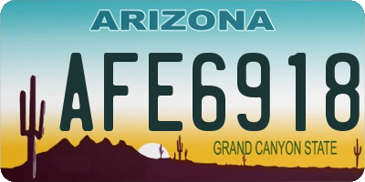 AZ license plate AFE6918