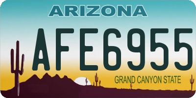 AZ license plate AFE6955