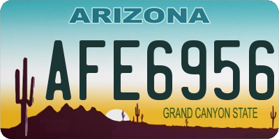 AZ license plate AFE6956