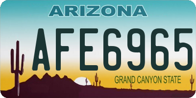 AZ license plate AFE6965