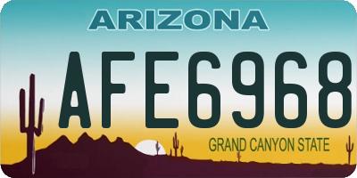AZ license plate AFE6968
