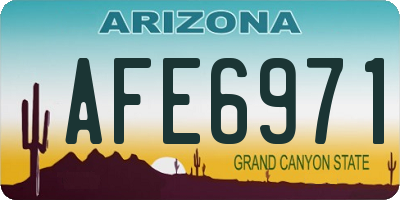 AZ license plate AFE6971