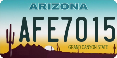 AZ license plate AFE7015