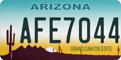 AZ license plate AFE7044