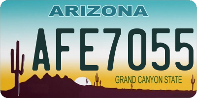 AZ license plate AFE7055