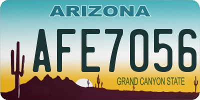 AZ license plate AFE7056