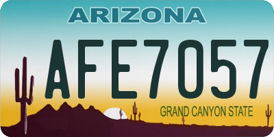AZ license plate AFE7057