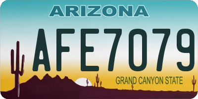 AZ license plate AFE7079