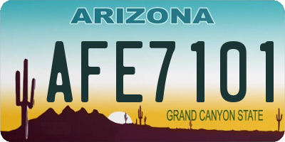 AZ license plate AFE7101