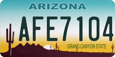 AZ license plate AFE7104