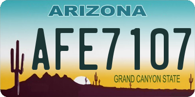 AZ license plate AFE7107