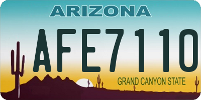 AZ license plate AFE7110
