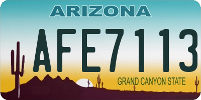 AZ license plate AFE7113