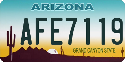 AZ license plate AFE7119