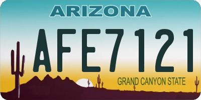 AZ license plate AFE7121