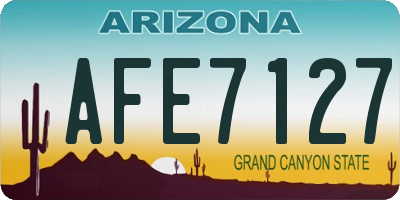 AZ license plate AFE7127