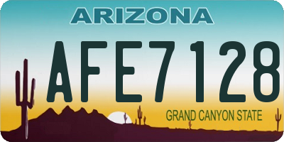 AZ license plate AFE7128