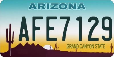 AZ license plate AFE7129
