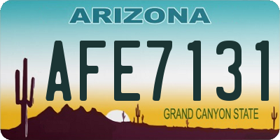 AZ license plate AFE7131