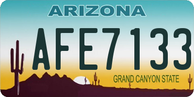 AZ license plate AFE7133