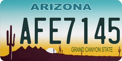 AZ license plate AFE7145