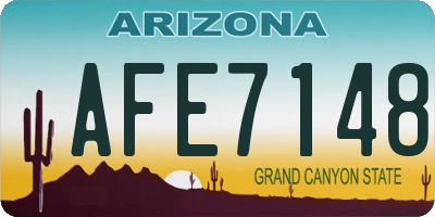 AZ license plate AFE7148