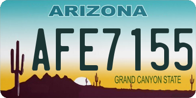 AZ license plate AFE7155