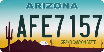 AZ license plate AFE7157