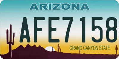 AZ license plate AFE7158