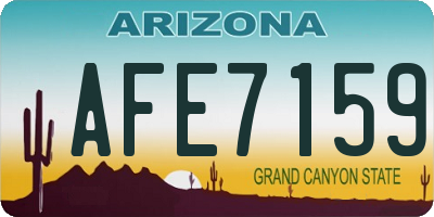 AZ license plate AFE7159