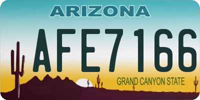 AZ license plate AFE7166