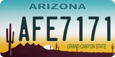 AZ license plate AFE7171