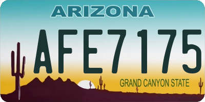 AZ license plate AFE7175