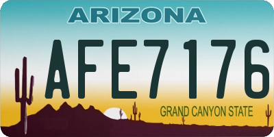 AZ license plate AFE7176