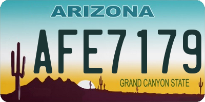 AZ license plate AFE7179