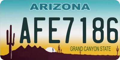 AZ license plate AFE7186