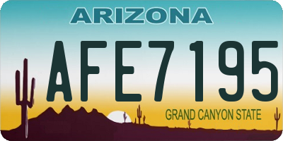 AZ license plate AFE7195