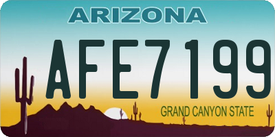 AZ license plate AFE7199