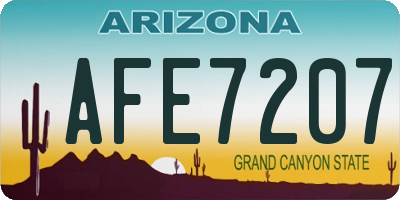 AZ license plate AFE7207