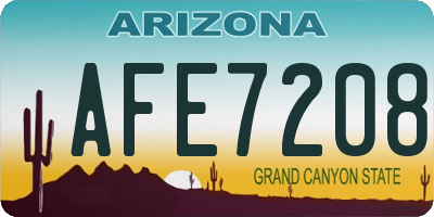 AZ license plate AFE7208