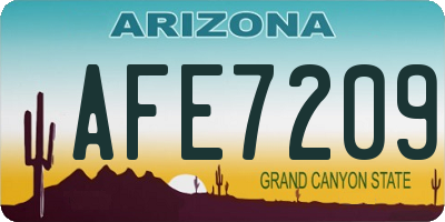 AZ license plate AFE7209